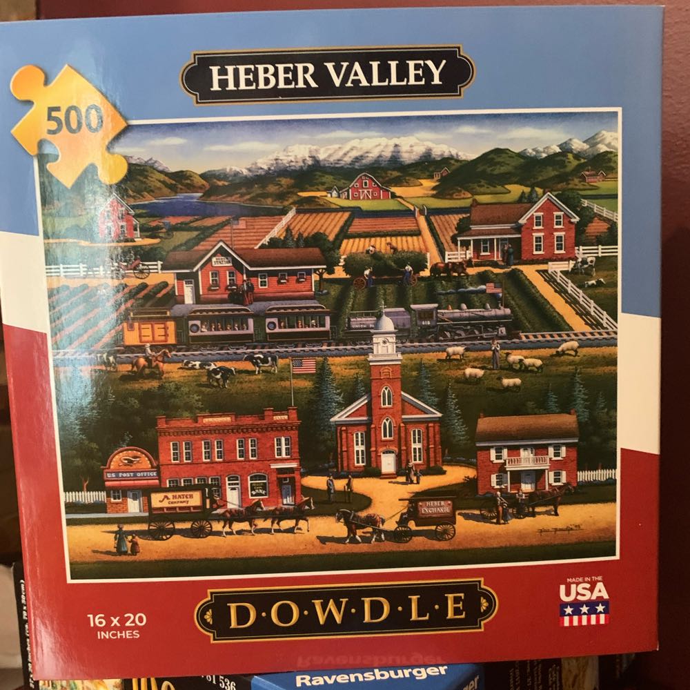 Trefl Red 500 Piece Puzzle Mountain Train