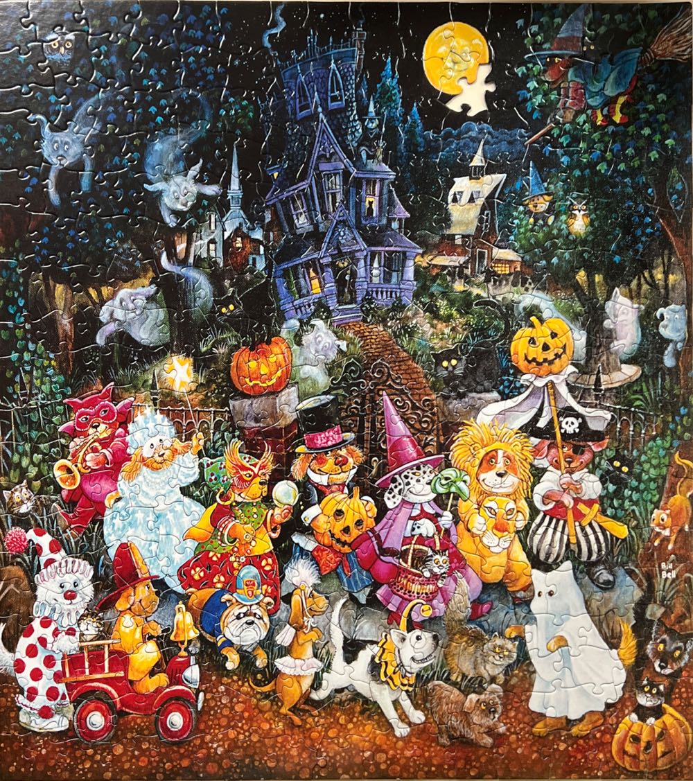 Trick Or Treat Dogs - SunsOut puzzle collectible [Barcode 796780218994] - Main Image 2