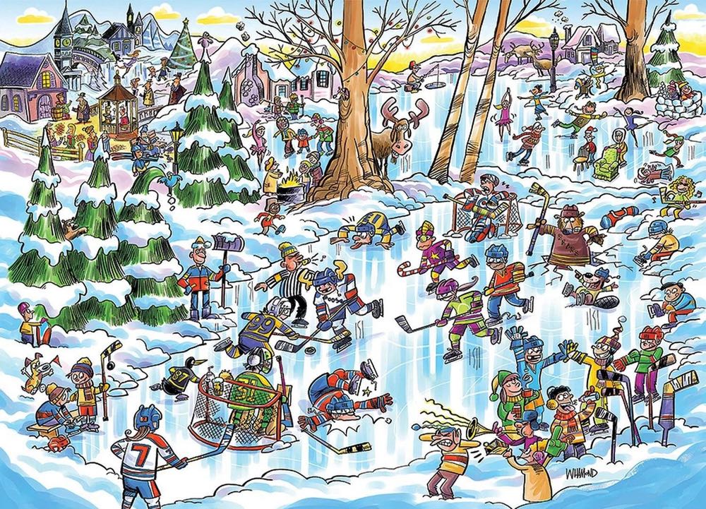 Hockey Town - Cobble Hill puzzle collectible [Barcode 625012470322] - Main Image 2