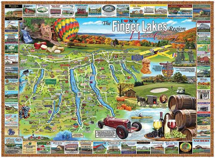 Finger Lakes-NIB - White Mountain Puzzles puzzle collectible [Barcode 724819258246] - Main Image 2