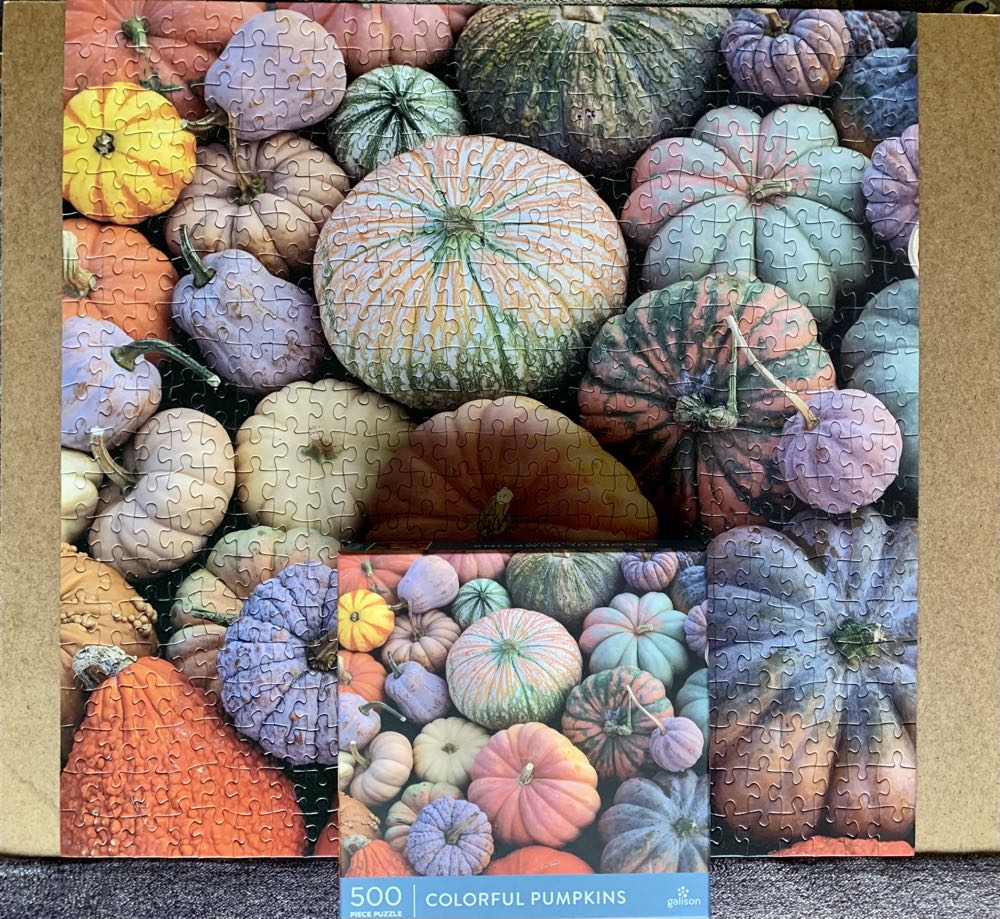 Colorful Pumpkins- GONE - Galison 🇺🇸 puzzle collectible [Barcode 9780735375901] - Main Image 3