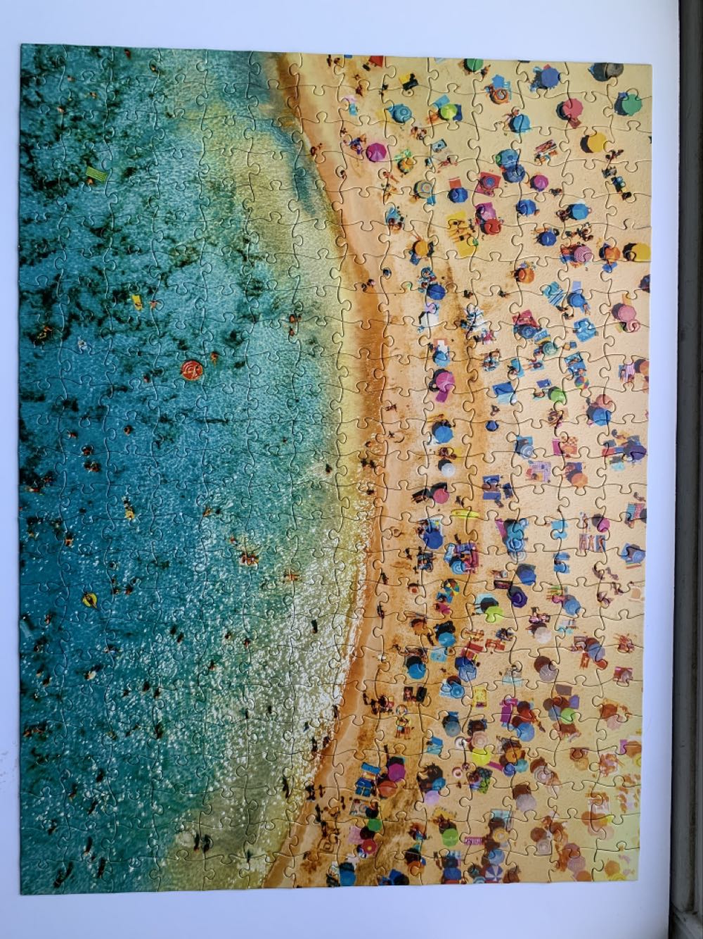 Aerial View Of Sandy Beach With Colorful Umbrellas 350 Piece Kodak Premium Jigsaw Puzzle - Rose Art Kodak puzzle collectible [Barcode 4895145429788] - Main Image 2