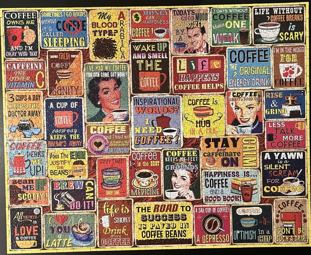 I Love Coffee - White Mountain 🇺🇸 puzzle collectible [Barcode 724819267101] - Main Image 2