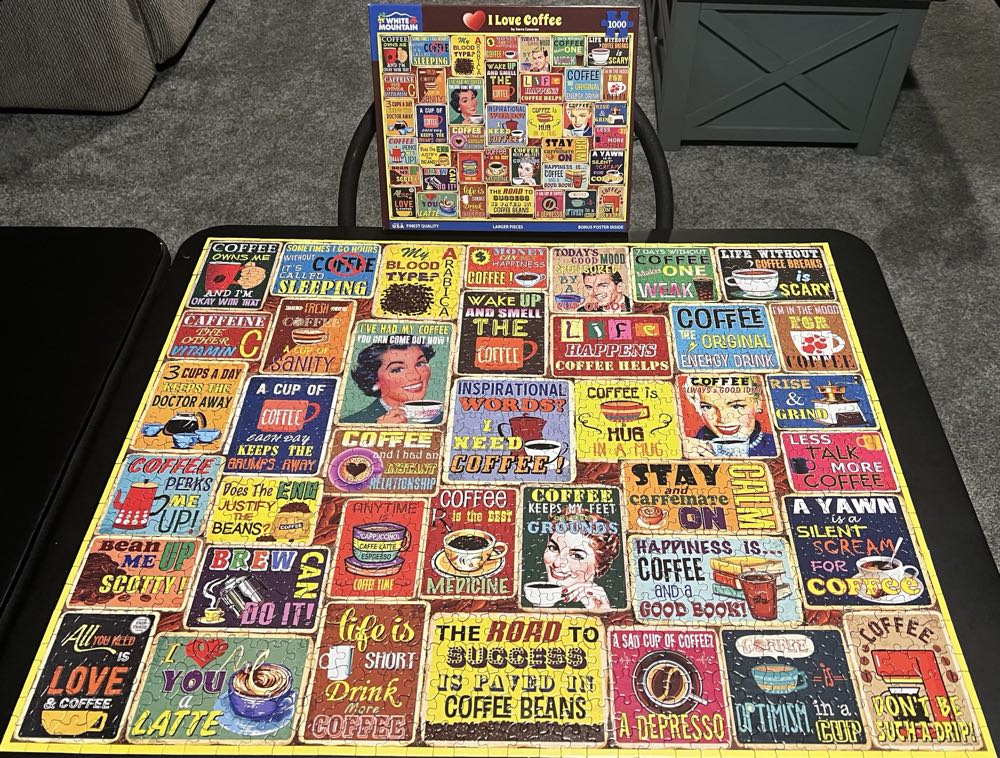 I Love Coffee - White Mountain 🇺🇸 puzzle collectible [Barcode 724819267101] - Main Image 3
