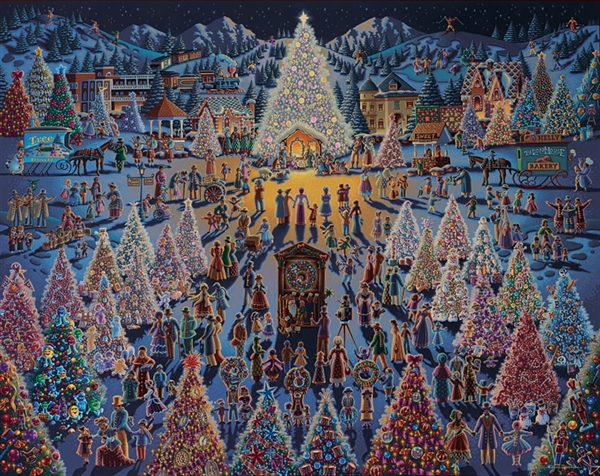 Festival of Trees - Dowdle puzzle collectible [Barcode 671095101134] - Main Image 2