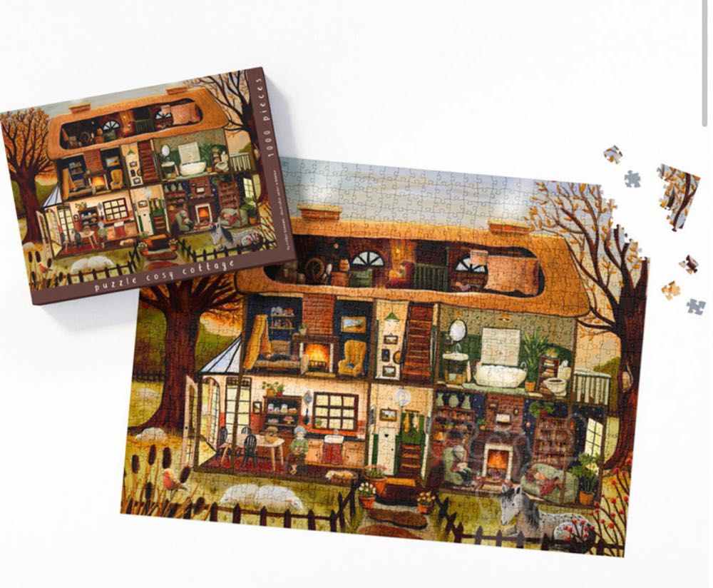Puzzel Cosy Cottage – Illustrator Under A Blankie - Esther Bennink puzzle collectible [Barcode 8721618000085] - Main Image 2