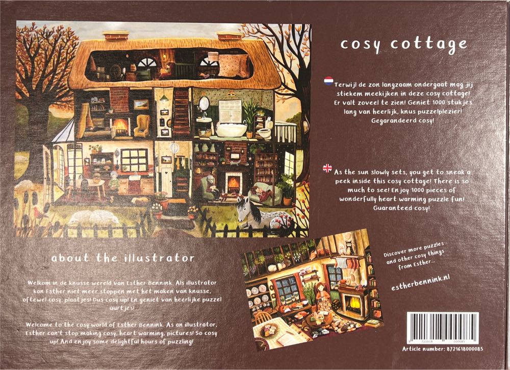 Puzzel Cosy Cottage – Illustrator Under A Blankie - Esther Bennink puzzle collectible [Barcode 8721618000085] - Main Image 3