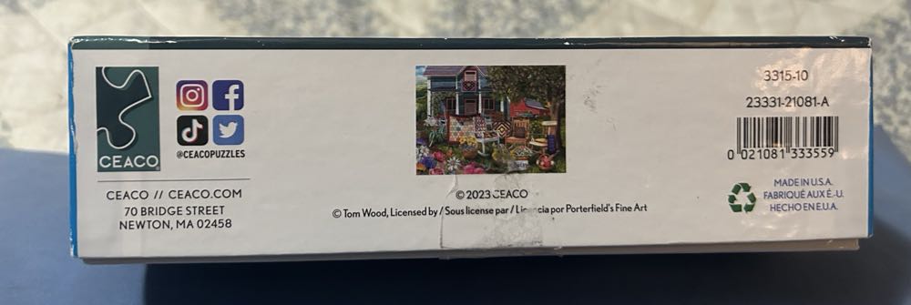 Colorful Quilts  - Ceaco puzzle collectible [Barcode 021081333559] - Main Image 3