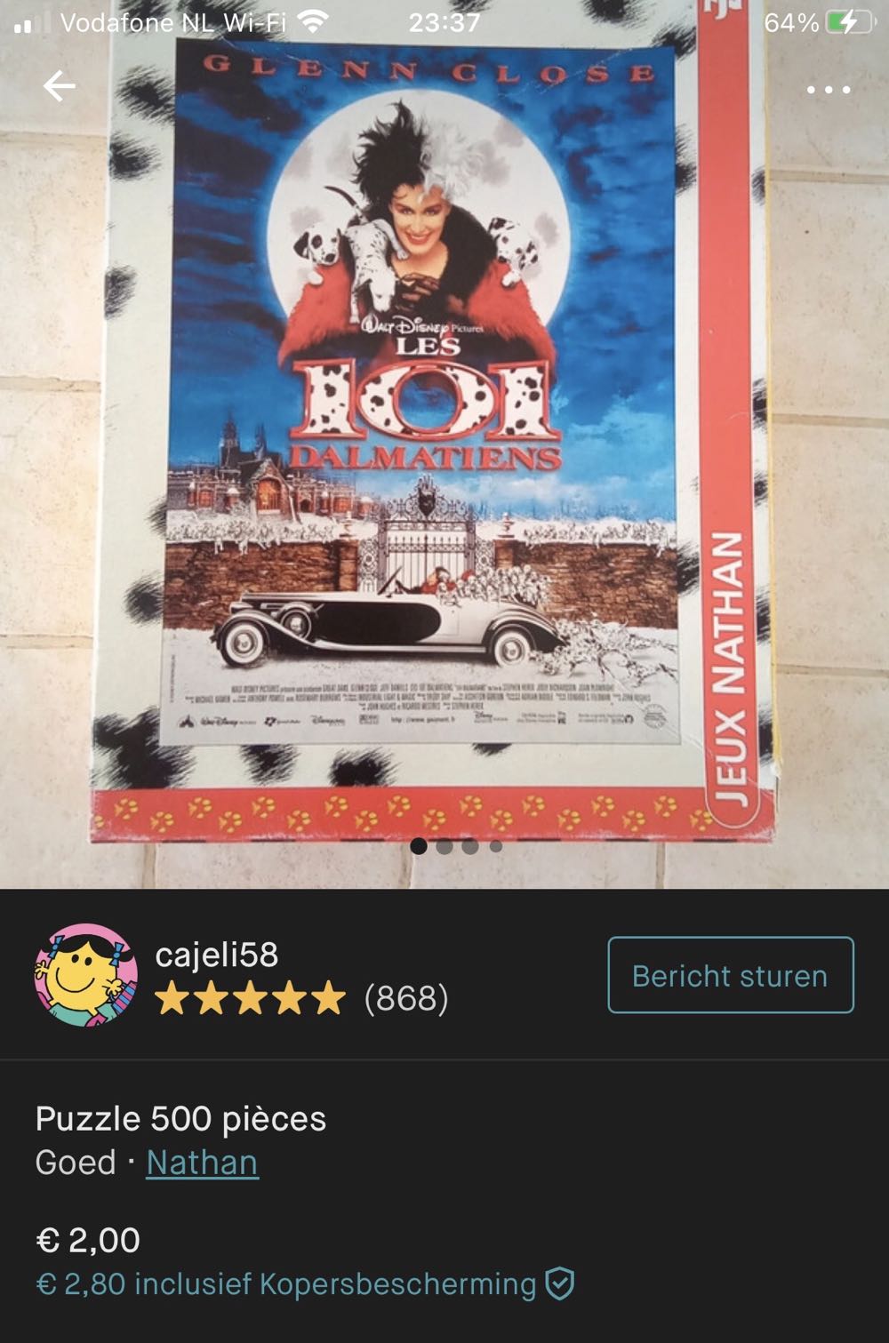 101 Dalmatians Movie Poster Disney Scannen - Ravensburger/Nathan puzzle collectible - Main Image 4