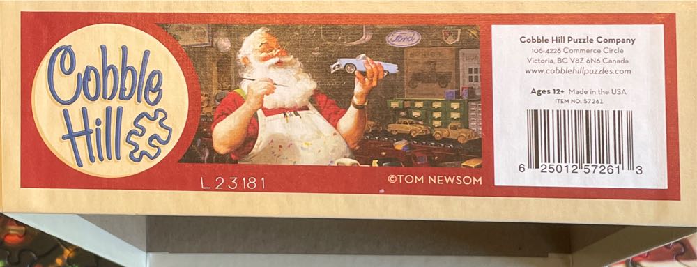 Santa Painting Cars - Cobble Hill puzzle collectible [Barcode 625012572613] - Main Image 3