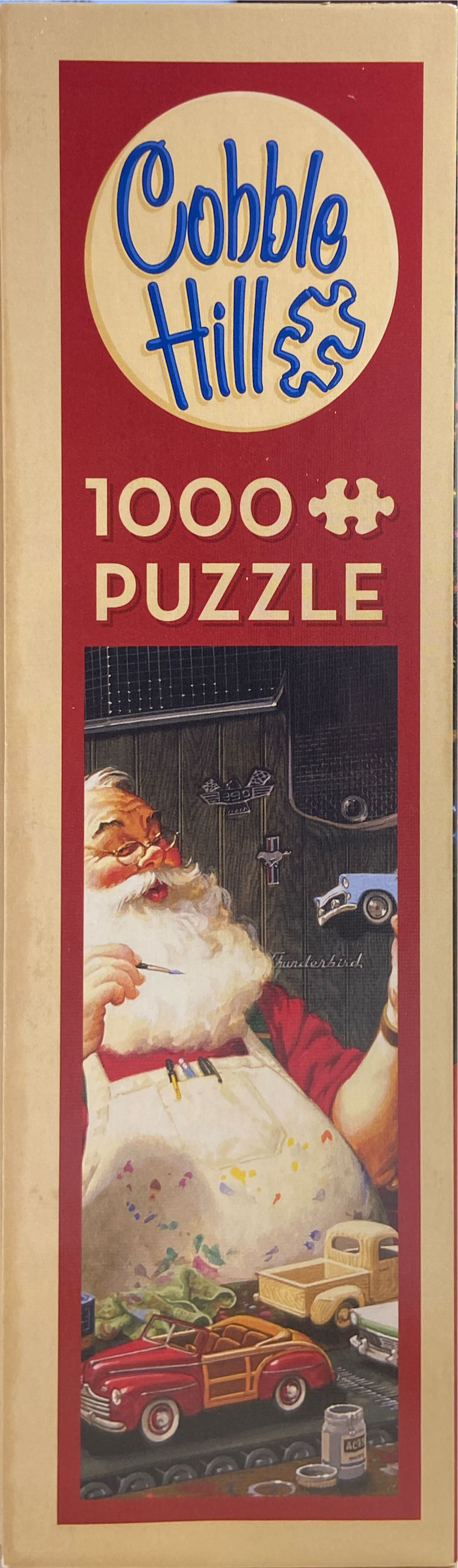 Santa Painting Cars - Cobble Hill puzzle collectible [Barcode 625012572613] - Main Image 4