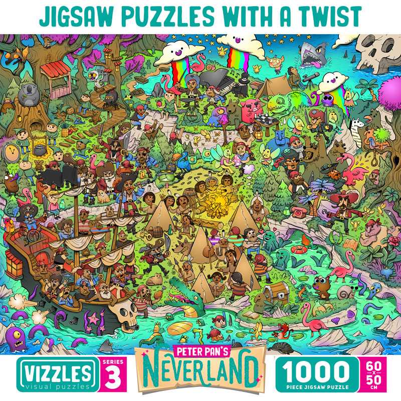 Vizzles 3: Peter Pan’s Neverland - Great Games: Vizzles puzzle collectible [Barcode 658238644888] - Main Image 4