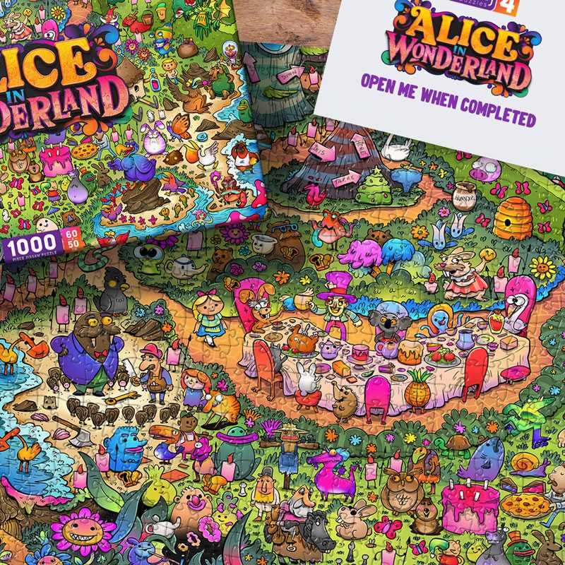 Vizzles 4: Alice In Wonderland - Great Games: Vizzles puzzle collectible [Barcode 658238644932] - Main Image 2
