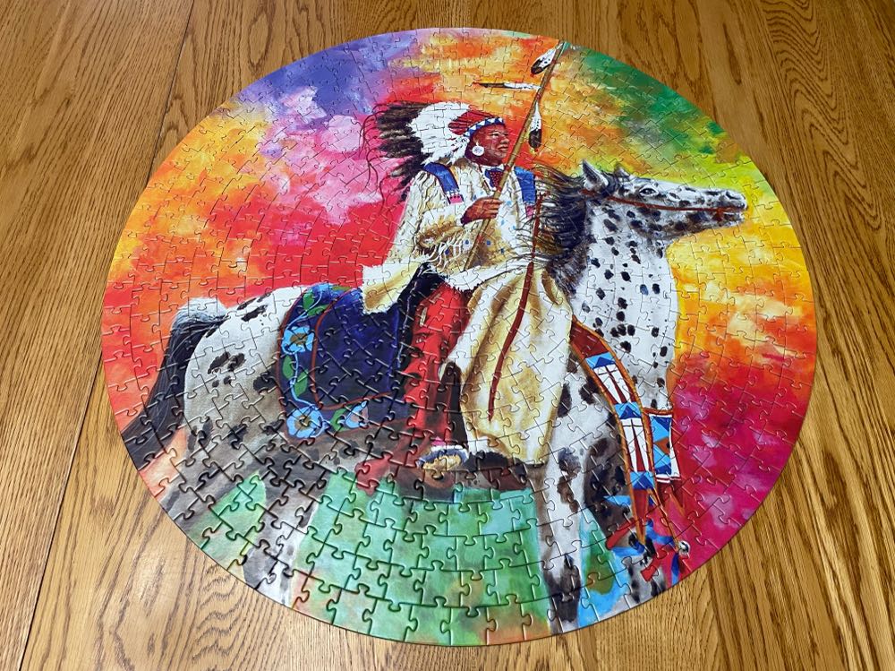 Proud Warrior - Indigenous Art puzzle collectible [Barcode 772665160060] - Main Image 3