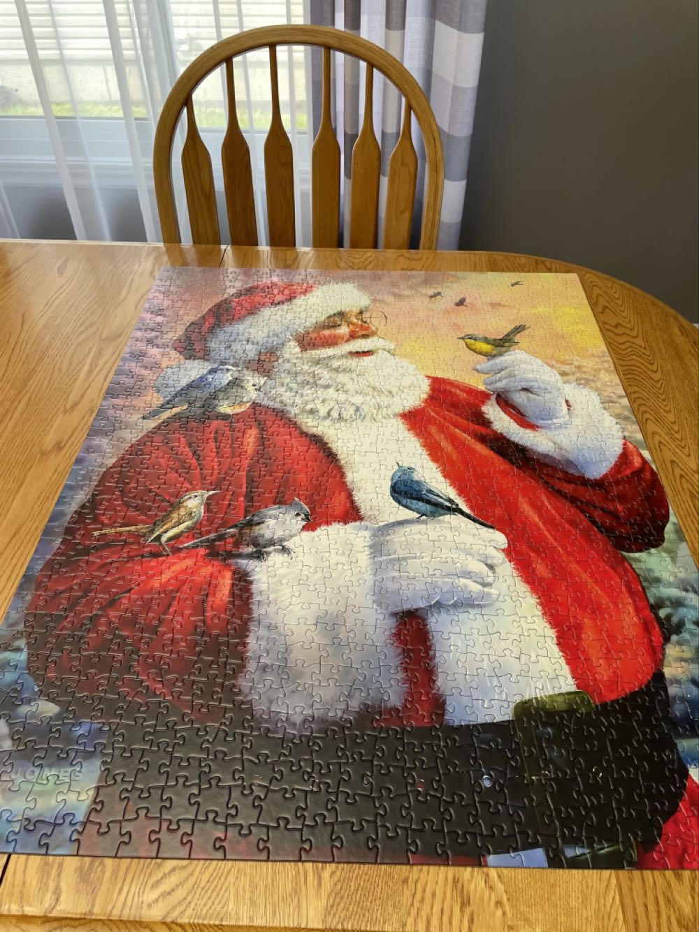 Morning Meeting With Santa Piece Larry Jones 27”x35” - SunsOut puzzle collectible [Barcode 796780507302] - Main Image 3