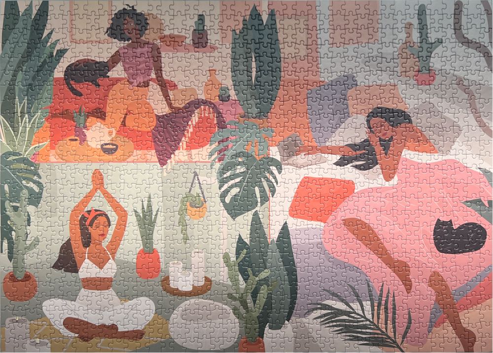 Yoga, Cats & Coffee: Hello Morning - Trefl Prime UFT puzzle collectible [Barcode 5900511106947] - Main Image 2