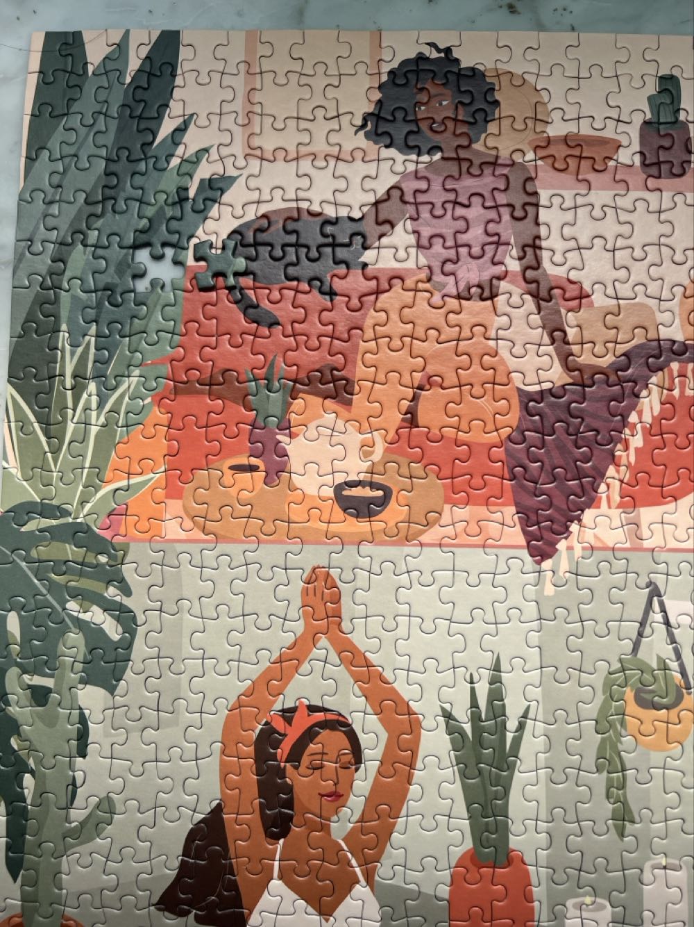 Yoga, Cats & Coffee: Hello Morning - Trefl Prime UFT puzzle collectible [Barcode 5900511106947] - Main Image 3