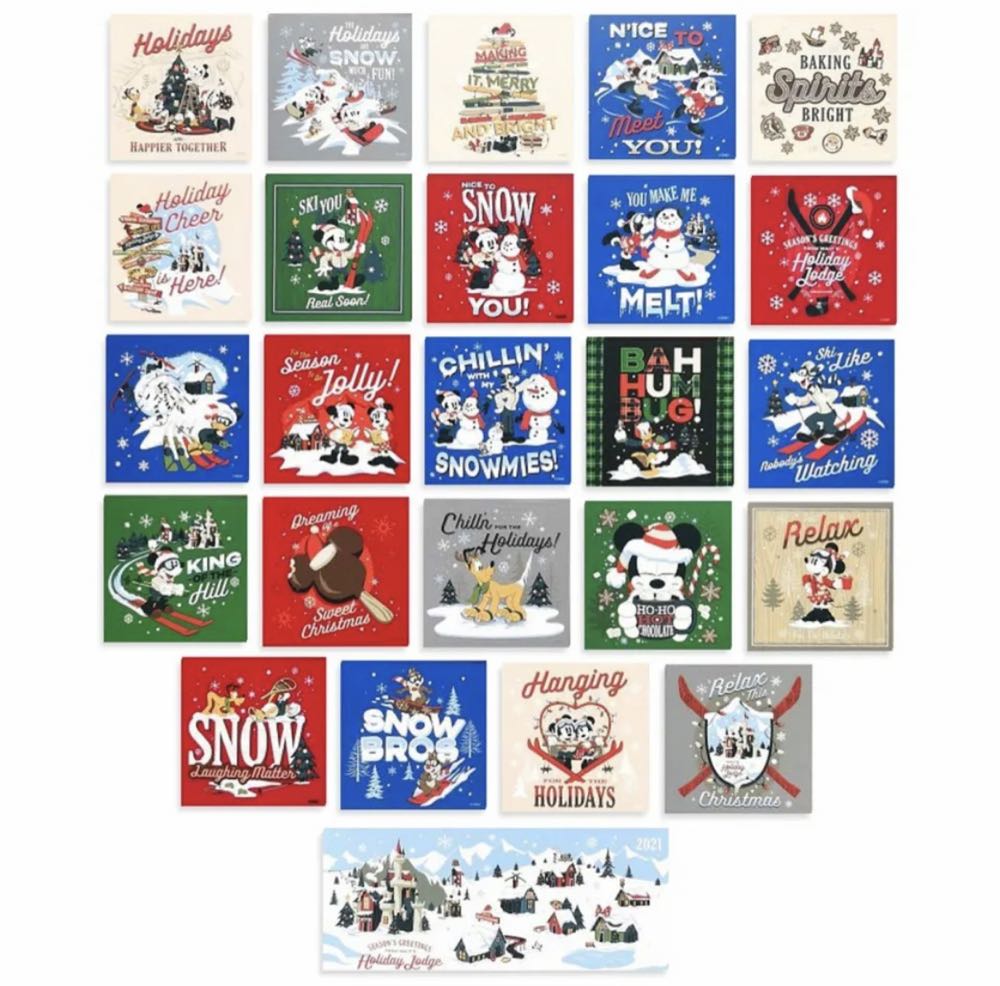 DISNEY MICKEY & FRIENDS 25 MINI PUZZLE ADVENT CALENDAR CHRISTMAS - Disney puzzle collectible - Main Image 2