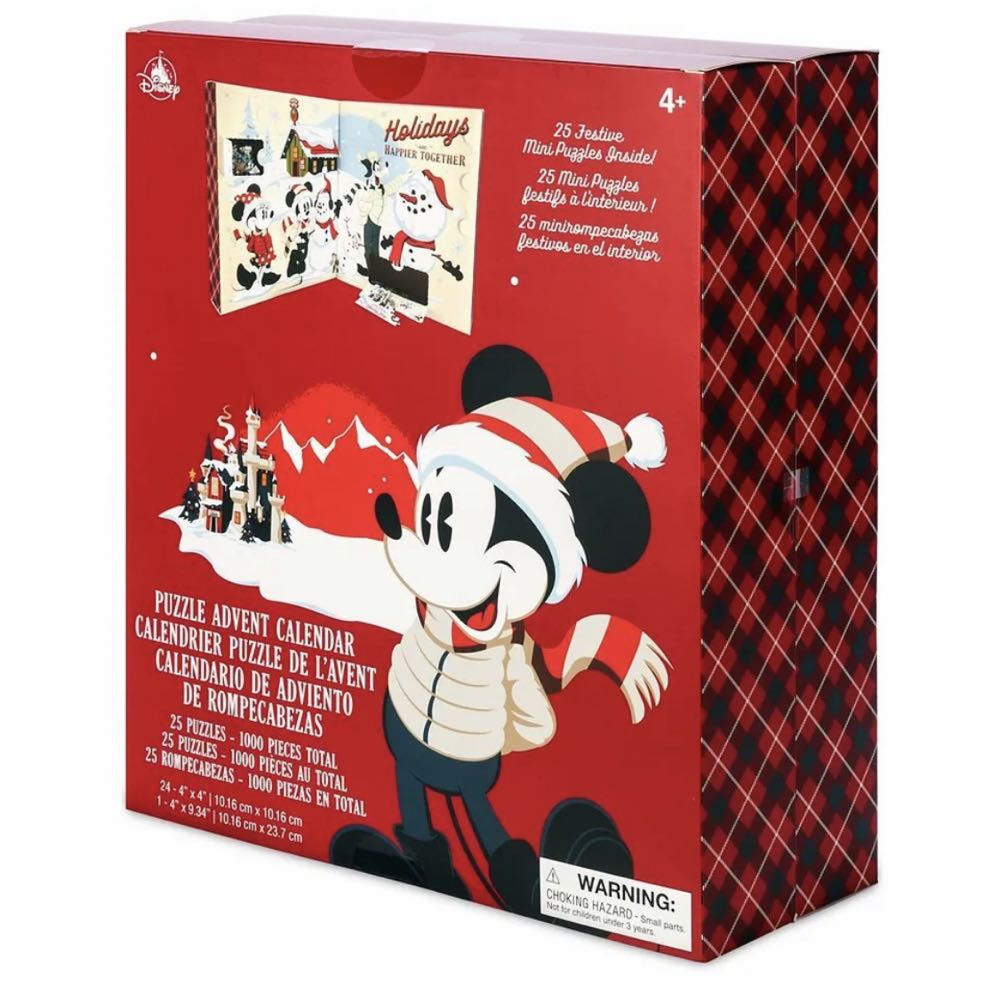 DISNEY MICKEY & FRIENDS 25 MINI PUZZLE ADVENT CALENDAR CHRISTMAS - Disney puzzle collectible - Main Image 3