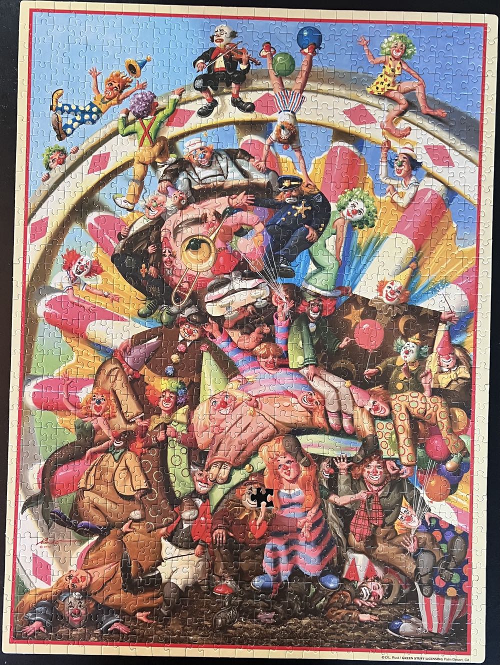 Clown Town - 473, 9/18/23-SOLD - SunsOut puzzle collectible [Barcode 796780444126] - Main Image 2