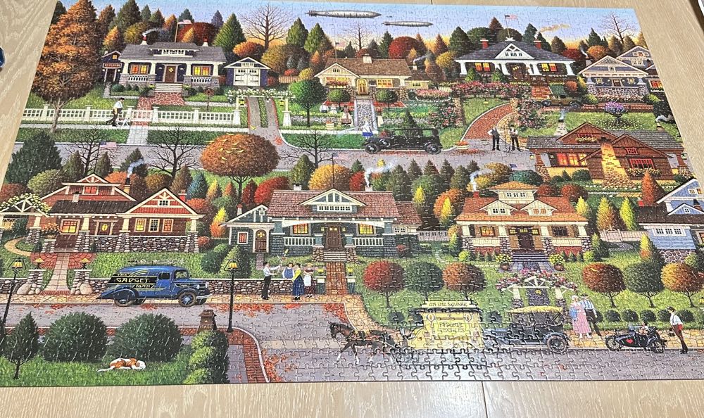 Labor Day In Bungalowville - Buffalo puzzle collectible [Barcode 079346023356] - Main Image 2