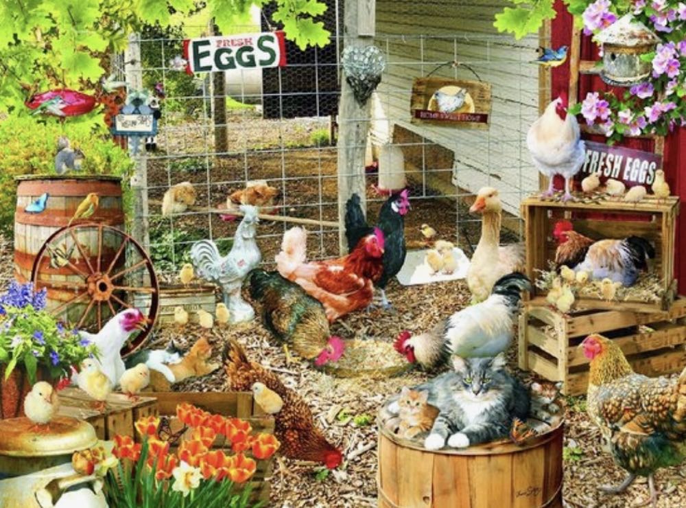 Barnyard Families - SunsOut puzzle collectible [Barcode 796780349353] - Main Image 2