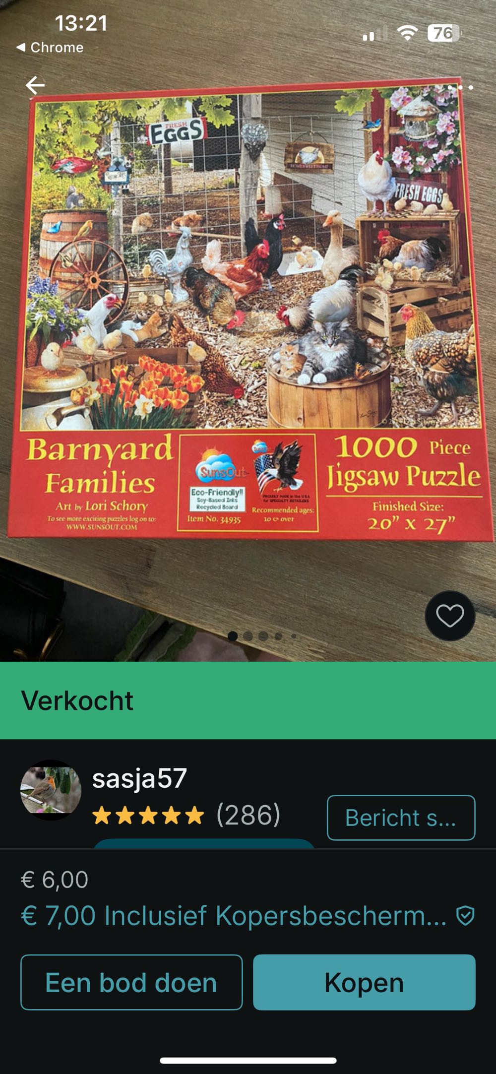 Barnyard Families - SunsOut puzzle collectible [Barcode 796780349353] - Main Image 4