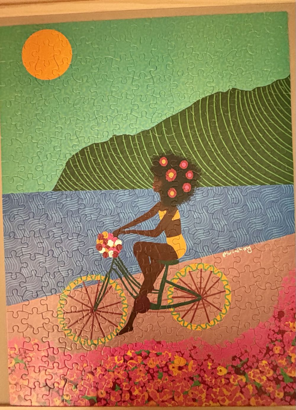 Biking  - Ceaco puzzle collectible [Barcode 021081223546] - Main Image 2