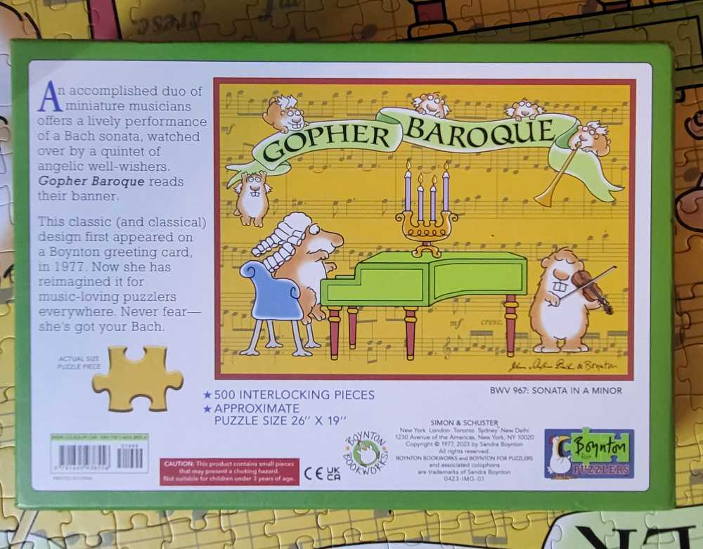 Gopher Baroque - Boyton For Puzzlers puzzle collectible [Barcode 9781665938556] - Main Image 3