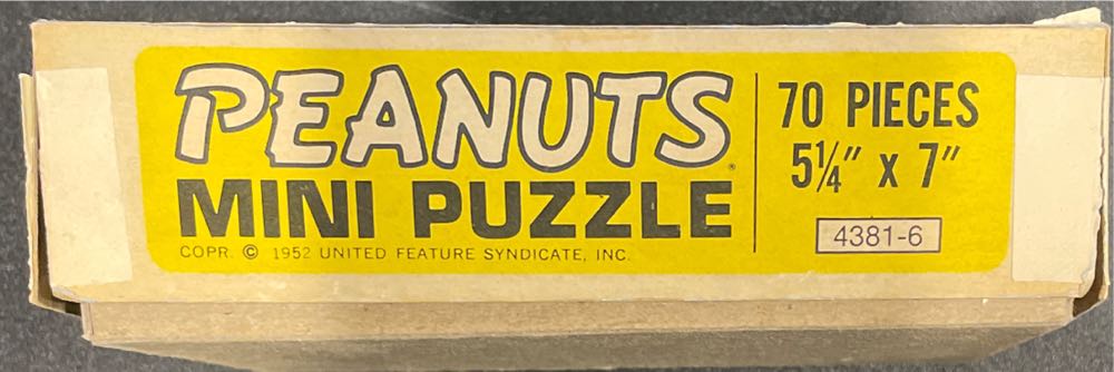 Vintage Peanuts Mini Puzzle Linus - Milton Bradley puzzle collectible - Main Image 2