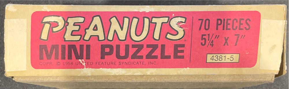 Vintage Peanuts Mini Puzzle Snoopy - Milton Bradley puzzle collectible - Main Image 2