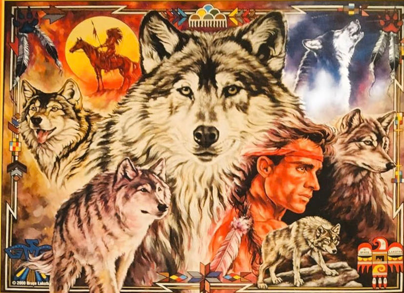 Shadow Of The Wolf - SunsOut puzzle collectible [Barcode 796780331129] - Main Image 2