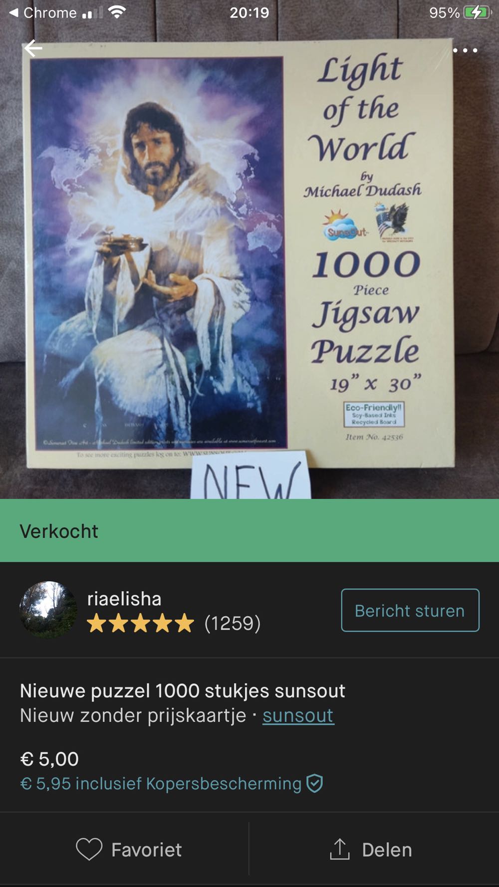 Light Of The World 🟦 - SunsOut puzzle collectible [Barcode 796780425361] - Main Image 3