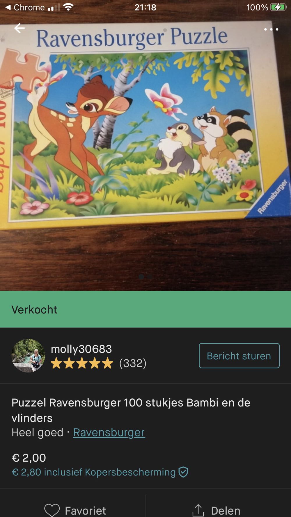 Bambi and Friends  🟦 - Ravensburger puzzle collectible [Barcode 4005556089512] - Main Image 4