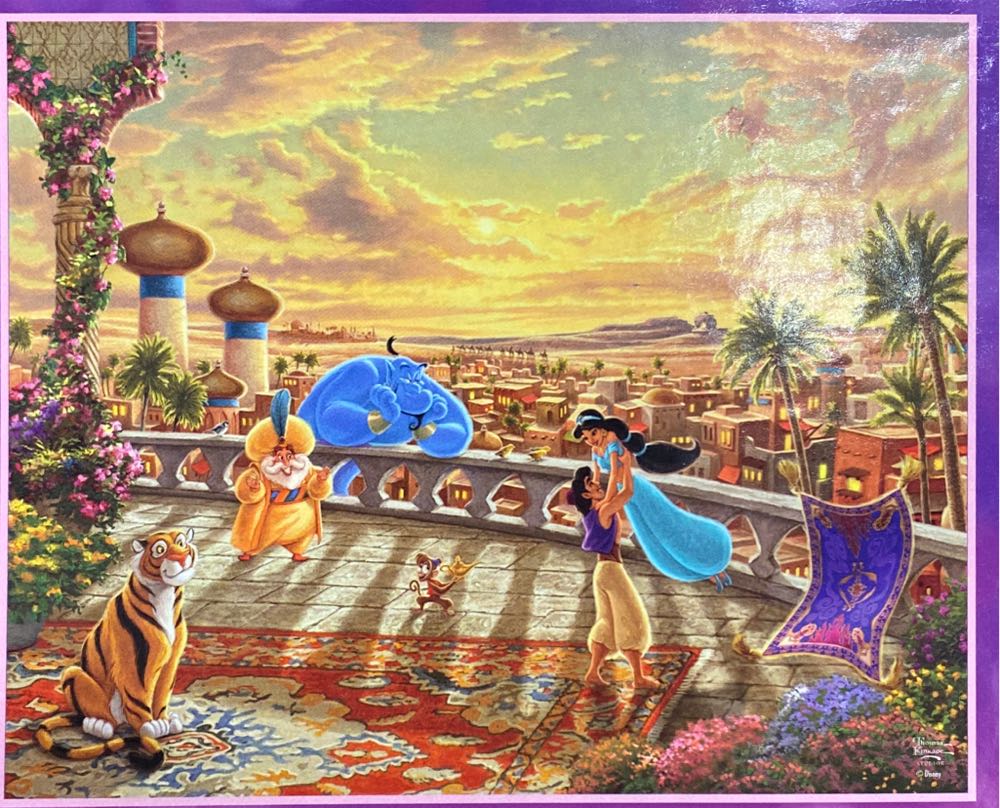 Disney 4 In 1 - Beauty And The Beast/Aladdin/Tangled/Snow White - Ceaco puzzle collectible [Barcode 021081036818] - Main Image 2