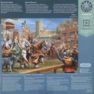 The Joust At Warwick - Gibsons puzzle collectible [Barcode 5012269063691] - Main Image 4