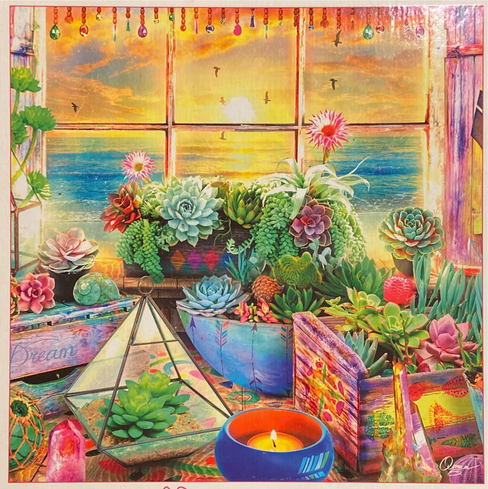 Cynthia Frenette 750 Pc Jigsaw Puzzle Springtime Tea