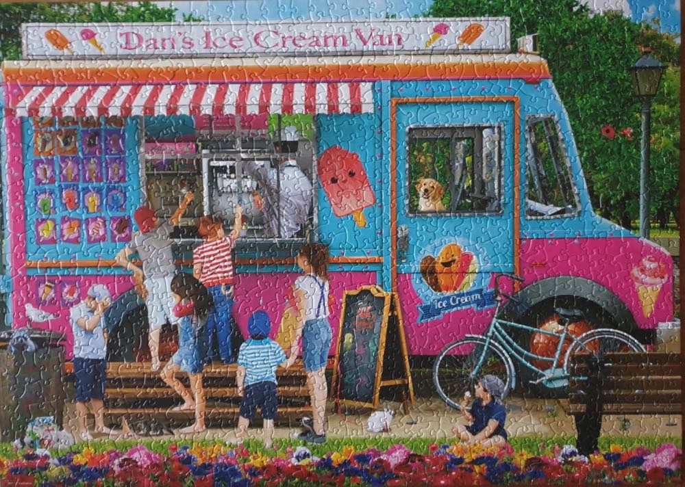 Eurographics Dan’s Ice Cream Van - 1000pc Jigsaw Puzzle - EuroGraphics puzzle collectible [Barcode 0628136655194] - Main Image 3
