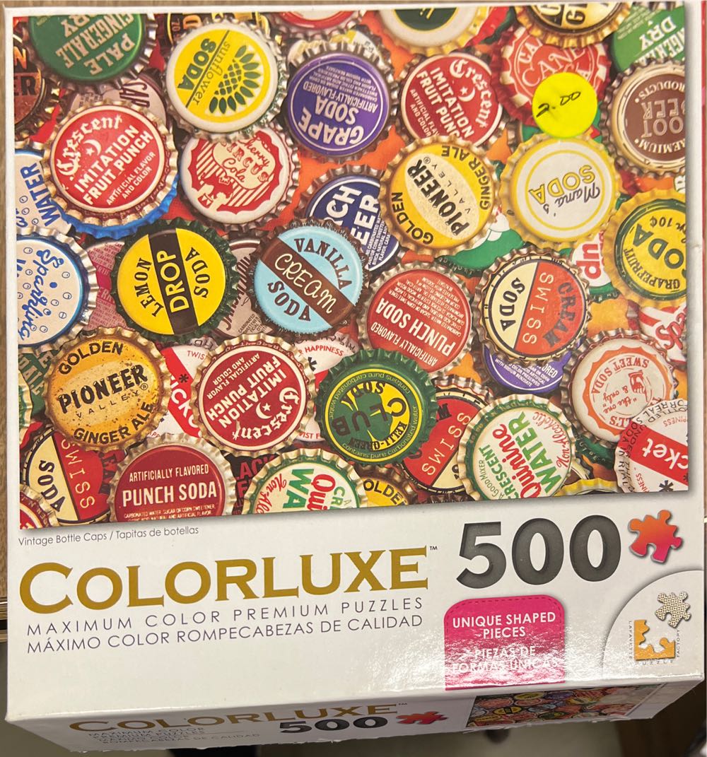 Vintage Bottle Caps 500 Pieces Roseart - Cra-Z-Art (Colorluxe) puzzle collectible [Barcode 4895145407069] - Main Image 2
