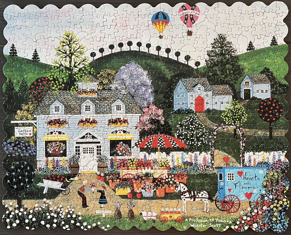 A Profusion Of Posies - Jane Wooster Scott - Ceaco puzzle collectible [Barcode 021081010054] - Main Image 2