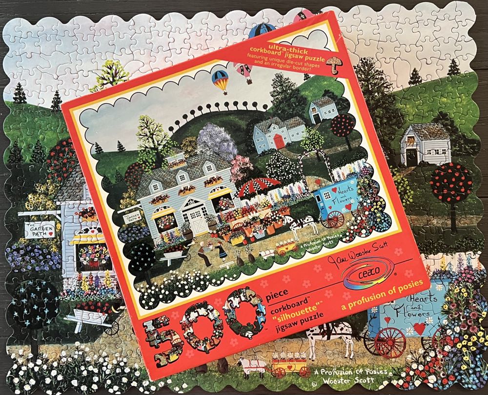 A Profusion Of Posies - Jane Wooster Scott - Ceaco puzzle collectible [Barcode 021081010054] - Main Image 4