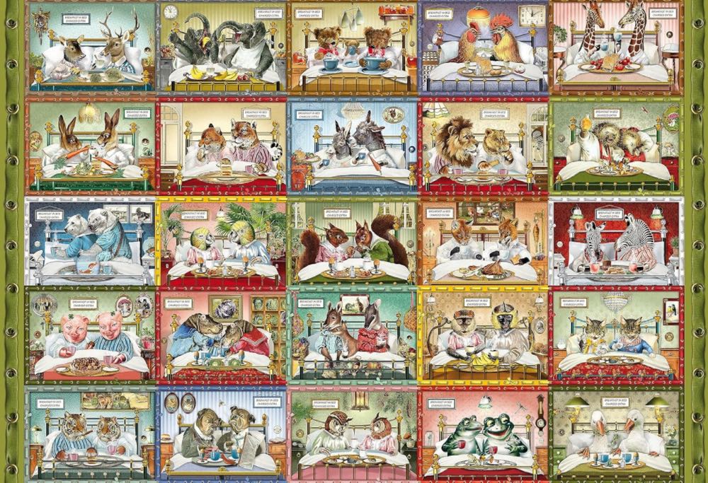 Breakfast in Bed - Ceaco puzzle collectible [Barcode 021081350853] - Main Image 2