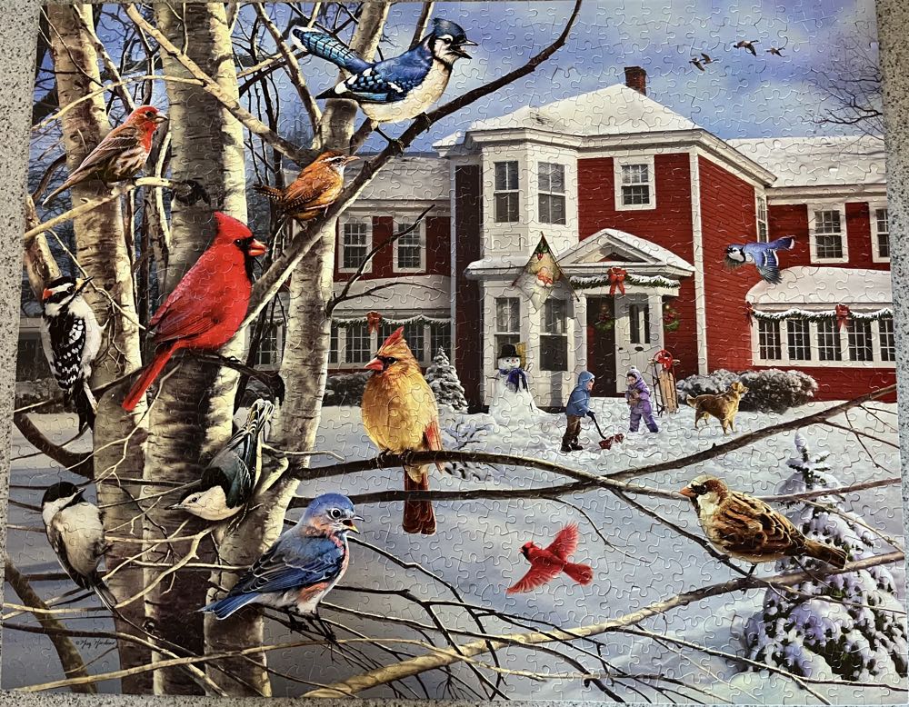 Winter Gathering - White Mountain puzzle collectible [Barcode 724819260003] - Main Image 2