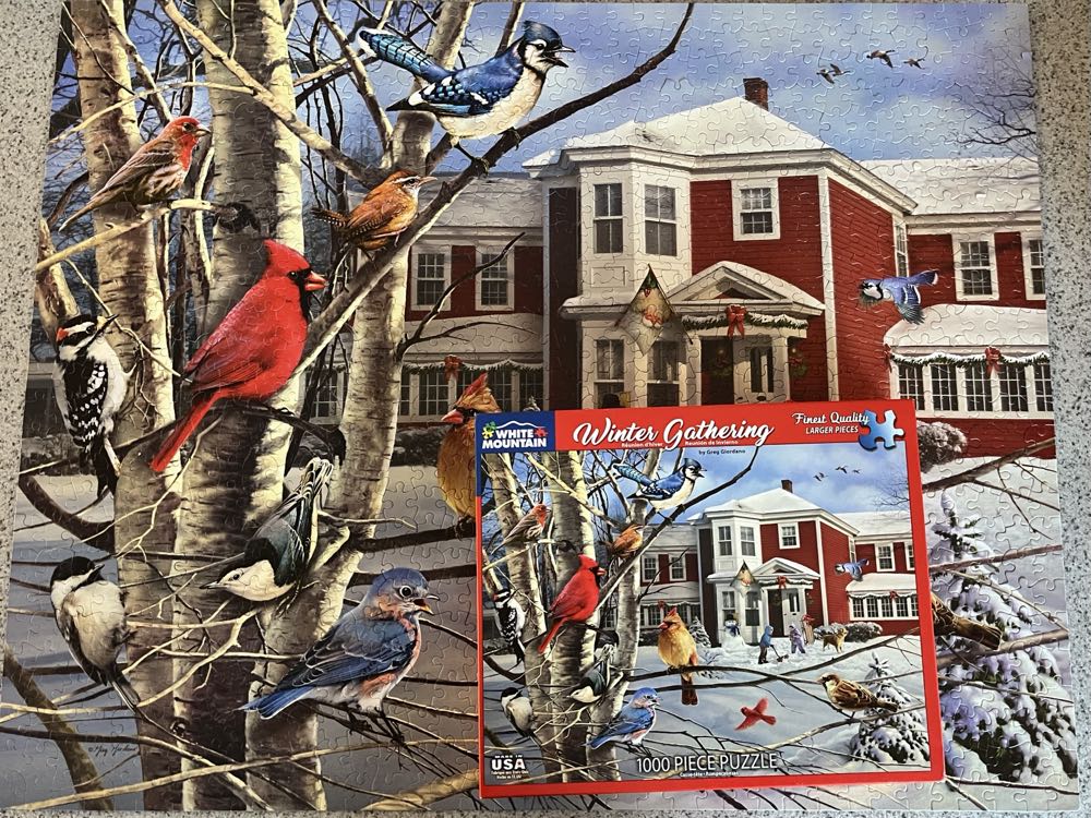 Winter Gathering - White Mountain puzzle collectible [Barcode 724819260003] - Main Image 3