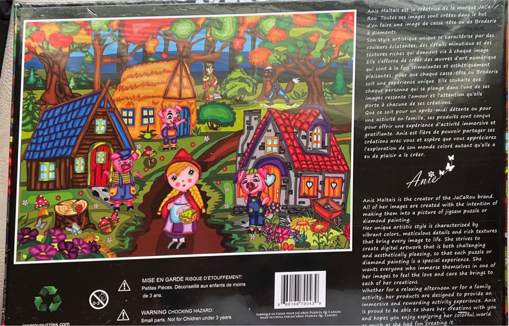 Three Friendly Little Pigs - JaCaRou puzzle collectible [Barcode 669168790439] - Main Image 2