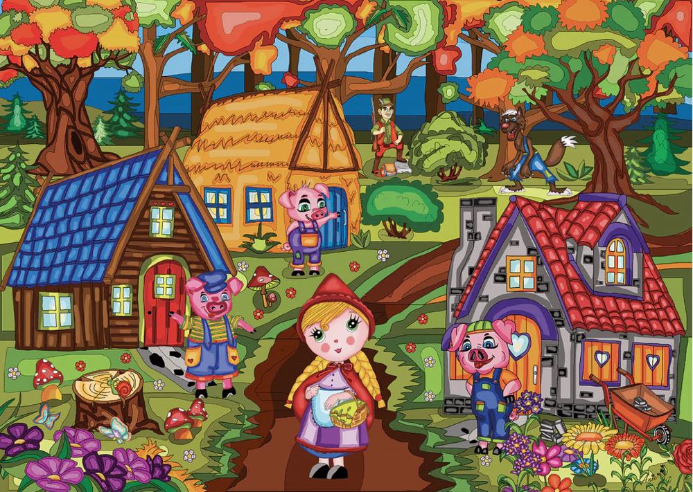 Three Friendly Little Pigs - JaCaRou puzzle collectible [Barcode 669168790439] - Main Image 3