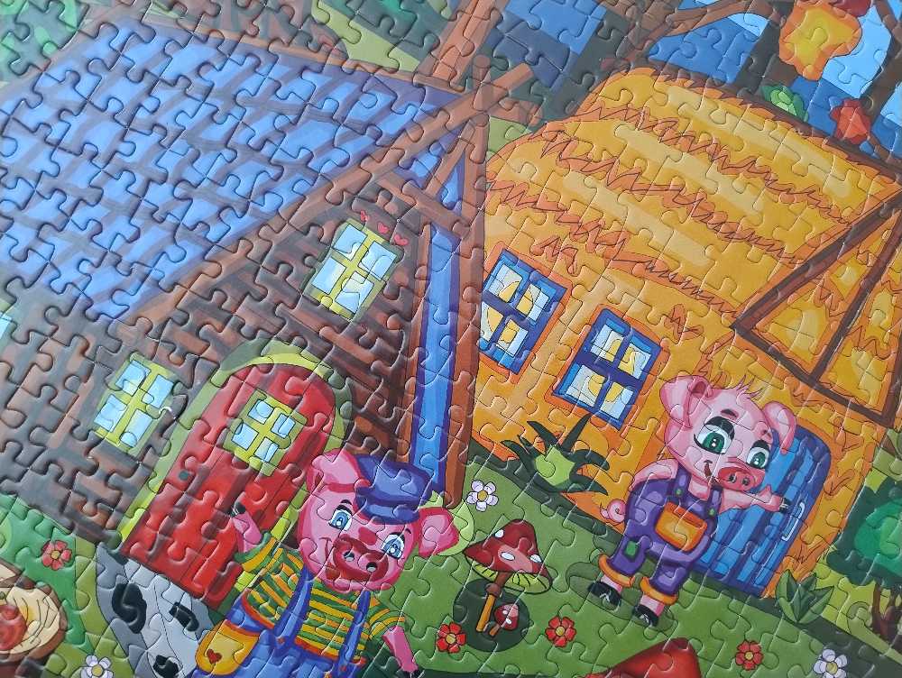 Three Friendly Little Pigs - JaCaRou puzzle collectible [Barcode 669168790439] - Main Image 4