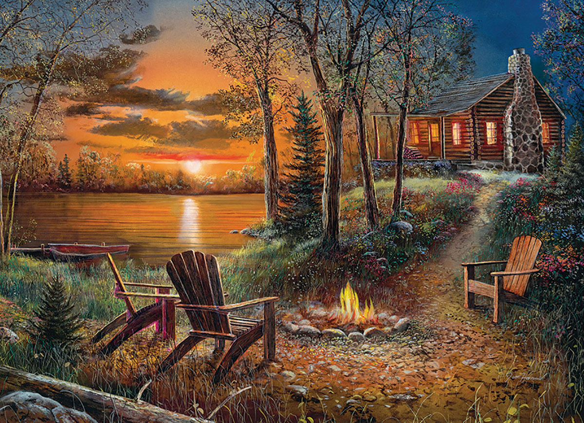 Fireside - Cobble Hill puzzle collectible [Barcode 625012450669] - Main Image 2