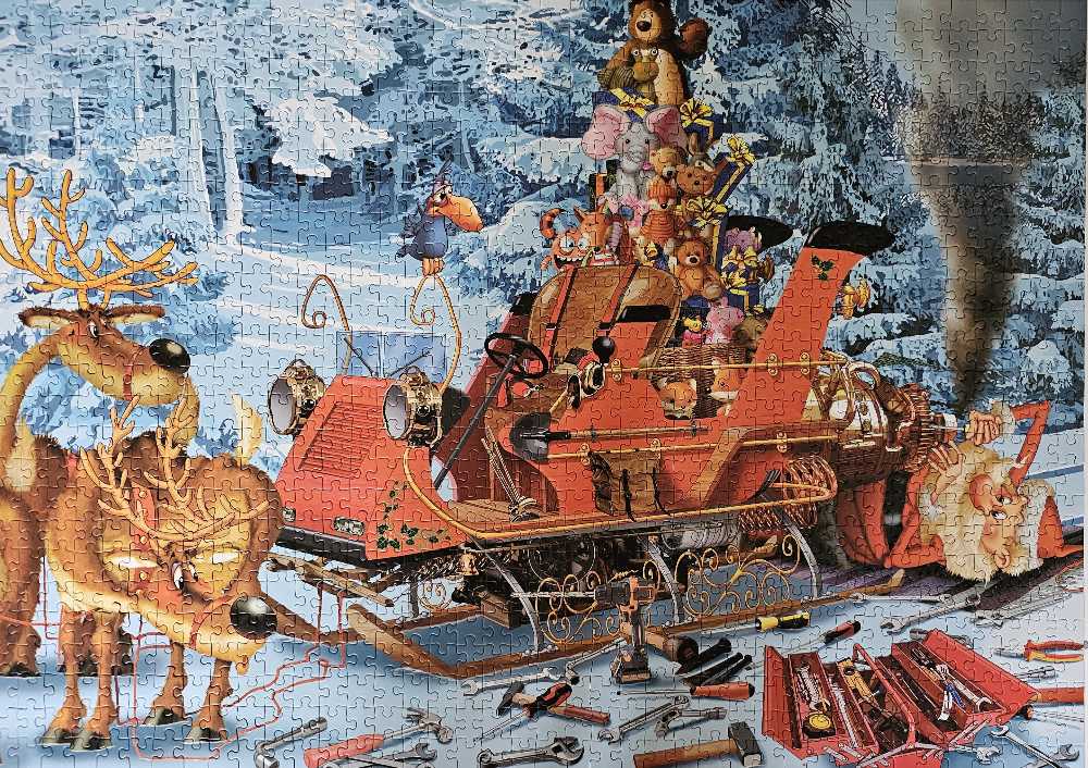 Sleigh Repair - Piatnik puzzle collectible [Barcode 9001890556647] - Main Image 2