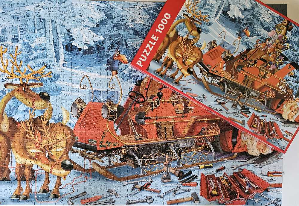 Sleigh Repair - Piatnik puzzle collectible [Barcode 9001890556647] - Main Image 3